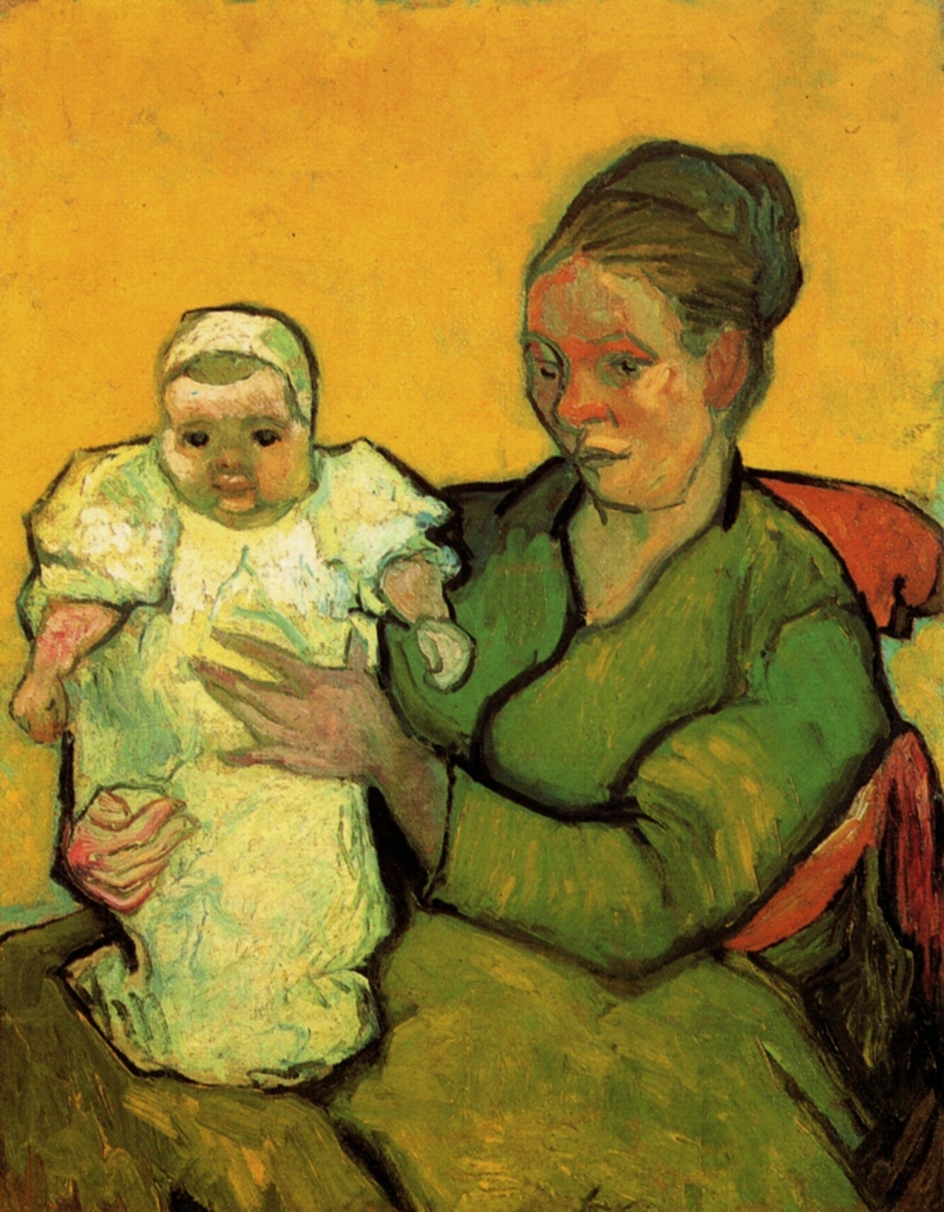 Картина Ван Гога Мамаша Рулен с младенцем 1888